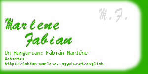 marlene fabian business card
